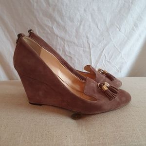 Vince Camuto Suede Wedge with Tassels